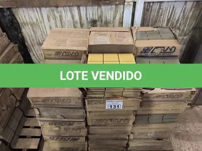 LOTE 131 - 01 LOTE COM APROXIMADAMENTE 40 CAIXAS DE PASTILHA NA COR VERDE (NO ESTADO)