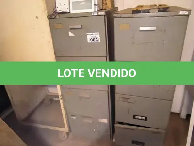 LOTE 003 - 02 ARQUIVOS DE AÇO E 01 ARMÁRIO DE FERRO (NO ESTADO)
