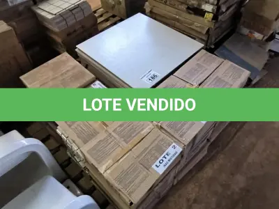 LOTE 186 - 16 CAIXAS DE PASTILHA BRANCA E PISOS 60CM X 60CM DIVERSOS (NO ESTADO)