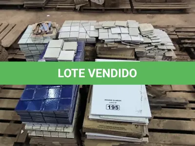 LOTE 195 - 01 LOTE COM PASTILHAS E PISOS DIVERSOS TAMANHOS E CORES (NO ESTADO)