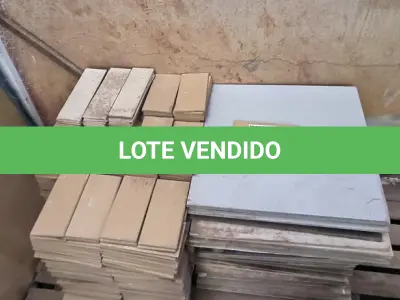 LOTE 135 - 01 LOTE COM PISOS 60CM X 60CM E PASTILHAS 24CM X 12CM (NO ESTADO)