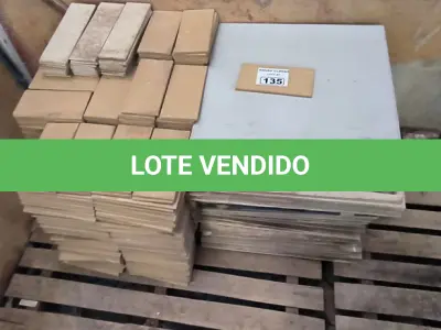 LOTE 135 - 01 LOTE COM PISOS 60CM X 60CM E PASTILHAS 24CM X 12CM (NO ESTADO)