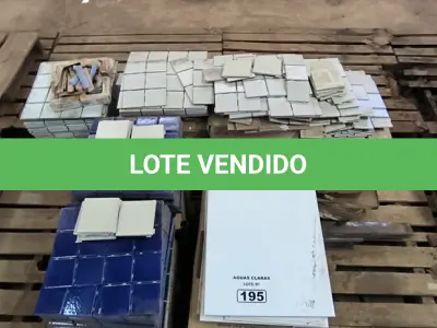 LOTE 195 - 01 LOTE COM PASTILHAS E PISOS DIVERSOS TAMANHOS E CORES (NO ESTADO)