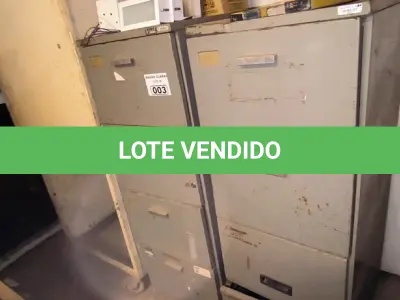 LOTE 003 - 02 ARQUIVOS DE AÇO E 01 ARMÁRIO DE FERRO (NO ESTADO)