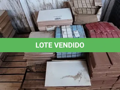LOTE 201 - 01 LOTE COM PASTILHAS E PISOS DIVERSOS TAMANHOS E CORES (NO ESTADO)