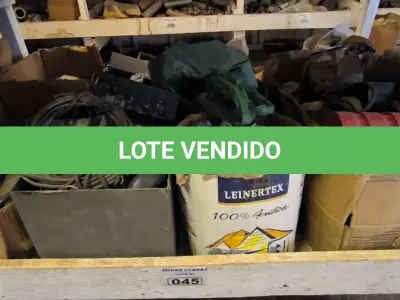 LOTE 045 - 01 LOTE COM DOBRADIÇAS, ANILHAS GALVANIZADAS, MATERIAL ELÉTRICO E HIDRÁULICO (NO ESTADO)