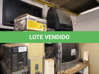LOTE 004 - 01 LOTE COM TELEVISORES DE TUBO, CPU’S, ESTABILIZADORES E IMPRESSORA (NO ESTADO)