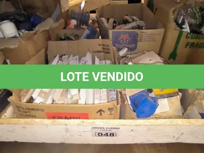 LOTE 048 - 01 LOTE COM MATERIAIS ELÉTRICOS, LÂMPADAS, SENSORES DE PRESENÇA, REATORES (NO ESTADO)