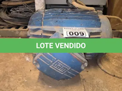 LOTE 009 - 01 MOTOR ELÉTRICO MARCA WEG SEM IDENTIFICAÇÃO (NO ESTADO)