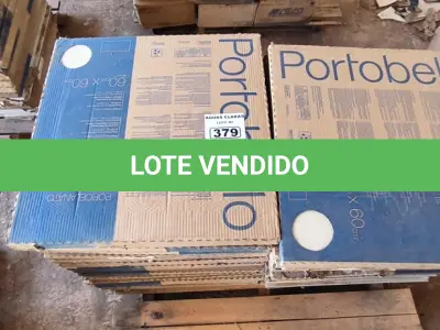 LOTE 379 - 01 LOTE COM PORCELANATO PORTOBELLO 60CM X 60CM MINERAL NUDE (NO ESTADO)