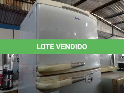 LOTE 078 - 01 GELADEIRA MARCA CÔNSUL 220V. (NO ESTADO) ATENÇÃO! FAZER A VISITAÇÃO ANTES DE ARREMATAR, NÃO SABEMOS SE FUNCIONA. LEILÃO NÃO TEM GARANTIA E NEM DEVOLUÇÃO, SUJEITO A POSSÍVEIS AVARIAS VISÍVEIS/OCULTAS E/OU AUSÊNCIA DE COMPONENTES.
