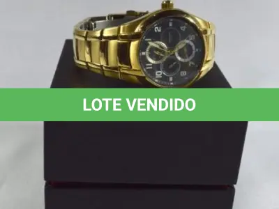LOTE 682 - TECHNOS ORIGINAL  CRONÓGRAFO COM CALENDÁRIO EMBALAGEM ORIGINAL SEM USO, COM MAIS  2 PARCELAS PARA REGULAGEM. (NO ESTADO) 