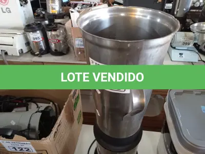 LOTE 119 - 01 LIQUIDIFICADOR INDUSTRIAL MARCA POLI. (NO ESTADO) ATENÇÃO! FAZER A VISITAÇÃO ANTES DE ARREMATAR, NÃO SABEMOS SE FUNCIONA. LEILÃO NÃO TEM GARANTIA E NEM DEVOLUÇÃO, SUJEITO A POSSÍVEIS AVARIAS VISÍVEIS/OCULTAS E/OU AUSÊNCIA DE COMPONENTES.