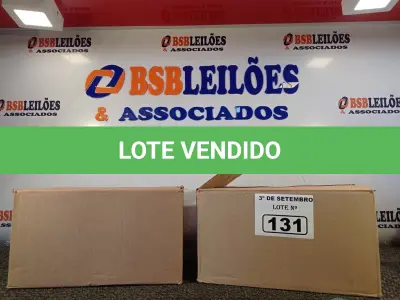 LOTE 131 - 02 CAIXAS COM FRASCOS DE ÁLCOOL EM GEL 70% COM 12 UNIDADES CADA. (NO ESTADO) ATENÇÃO! FAZER A VISITAÇÃO ANTES DE ARREMATAR, NÃO SABEMOS SE FUNCIONA. LEILÃO NÃO TEM GARANTIA E NEM DEVOLUÇÃO, SUJEITO A POSSÍVEIS AVARIAS VISÍVEIS/OCULTAS E/OU AUSÊNCIA DE COMPONENTES.
