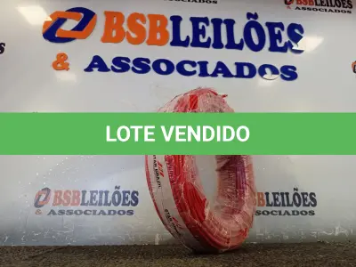 LOTE 050 - 01 ROLO DE CABO FLEXÍVEL 100M, 4MM NA COR VERMELHA. (NO ESTADO) ATENÇÃO! FAZER A VISITAÇÃO ANTES DE ARREMATAR, NÃO SABEMOS SE FUNCIONA. LEILÃO NÃO TEM GARANTIA E NEM DEVOLUÇÃO, SUJEITO A POSSÍVEIS AVARIAS VISÍVEIS/OCULTAS E/OU AUSÊNCIA DE COMPONENTES.