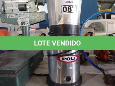 LOTE 087 - 01 LIQUIDIFICADOR INDUSTRIAL MARCA POLI. (NO ESTADO) ATENÇÃO! FAZER A VISITAÇÃO ANTES DE ARREMATAR, NÃO SABEMOS SE FUNCIONA. LEILÃO NÃO TEM GARANTIA E NEM DEVOLUÇÃO, SUJEITO A POSSÍVEIS AVARIAS VISÍVEIS/OCULTAS E/OU AUSÊNCIA DE COMPONENTES.
