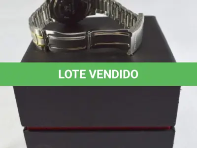 LOTE 681 - RELÓGIO TECHNOS EXECUTIVE ORIGINAL , ALONGADOR DE AÇO COM MANUAL E CAIXA. (NO ESTADO) 