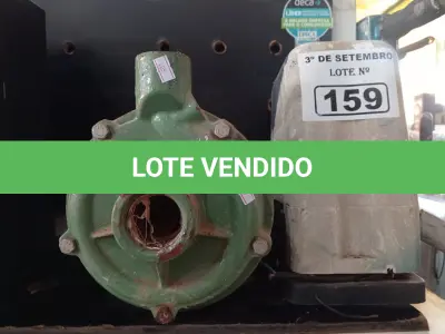 LOTE 159 - 01 BOMBA D’AGUA E MOTOR PARA PORTÃO. (NO ESTADO) ATENÇÃO! FAZER A VISITAÇÃO ANTES DE ARREMATAR, NÃO SABEMOS SE FUNCIONA. LEILÃO NÃO TEM GARANTIA E NEM DEVOLUÇÃO, SUJEITO A POSSÍVEIS AVARIAS VISÍVEIS/OCULTAS E/OU AUSÊNCIA DE COMPONENTES.