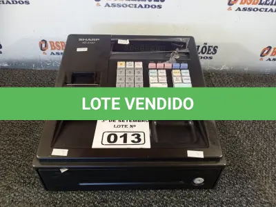 LOTE 013 - 01 CAIXA REGISTRADORA MARCA SHARP MODELO XE-A107. (NO ESTADO) ATENÇÃO! FAZER A VISITAÇÃO ANTES DE ARREMATAR, NÃO SABEMOS SE FUNCIONA. LEILÃO NÃO TEM GARANTIA E NEM DEVOLUÇÃO, SUJEITO A POSSÍVEIS AVARIAS VISÍVEIS/OCULTAS E/OU AUSÊNCIA DE COMPONENTES.