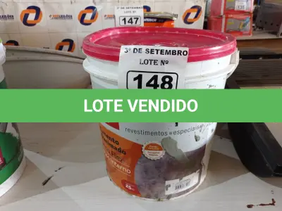LOTE 148 - 01 BALDE DE CIMENTO QUEIMADO DACAPÓ 25KG. (NO ESTADO) ATENÇÃO! FAZER A VISITAÇÃO ANTES DE ARREMATAR, NÃO SABEMOS SE FUNCIONA. LEILÃO NÃO TEM GARANTIA E NEM DEVOLUÇÃO, SUJEITO A POSSÍVEIS AVARIAS VISÍVEIS/OCULTAS E/OU AUSÊNCIA DE COMPONENTES.