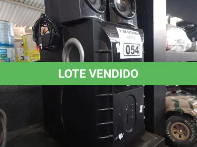 LOTE 054 - 01 SUBWOOFER E 05 CAIXINHAS DE SOM PARA HOME THEATER. (NO ESTADO) ATENÇÃO! FAZER A VISITAÇÃO ANTES DE ARREMATAR, NÃO SABEMOS SE FUNCIONA. LEILÃO NÃO TEM GARANTIA E NEM DEVOLUÇÃO, SUJEITO A POSSÍVEIS AVARIAS VISÍVEIS/OCULTAS E/OU AUSÊNCIA DE COMPONENTES.