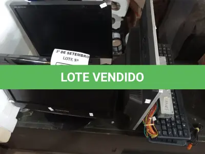 LOTE 058 - 03 MONITORES, 01 NOTEBOOK, 05 TECLADOS PARA PC E 01 FONTE MARCAS E MODELOS DIVERSOS. (NO ESTADO) ATENÇÃO! FAZER A VISITAÇÃO ANTES DE ARREMATAR, NÃO SABEMOS SE FUNCIONA. LEILÃO NÃO TEM GARANTIA E NEM DEVOLUÇÃO, SUJEITO A POSSÍVEIS AVARIAS VISÍVEIS/OCULTAS E/OU AUSÊNCIA DE COMPONENTES.