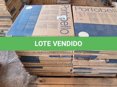 LOTE 379 - 01 LOTE COM PORCELANATO PORTOBELLO 60CM X 60CM MINERAL NUDE (NO ESTADO)