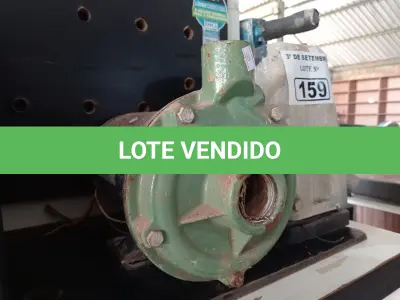 LOTE 159 - 01 BOMBA D’AGUA E MOTOR PARA PORTÃO. (NO ESTADO) ATENÇÃO! FAZER A VISITAÇÃO ANTES DE ARREMATAR, NÃO SABEMOS SE FUNCIONA. LEILÃO NÃO TEM GARANTIA E NEM DEVOLUÇÃO, SUJEITO A POSSÍVEIS AVARIAS VISÍVEIS/OCULTAS E/OU AUSÊNCIA DE COMPONENTES.