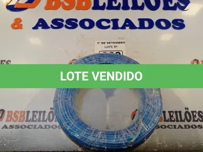 LOTE 060 - 01 ROLO DE CABO FLEXÍVEL 100M, 4MM NA COR AZUL. (NO ESTADO) ATENÇÃO! FAZER A VISITAÇÃO ANTES DE ARREMATAR, NÃO SABEMOS SE FUNCIONA. LEILÃO NÃO TEM GARANTIA E NEM DEVOLUÇÃO, SUJEITO A POSSÍVEIS AVARIAS VISÍVEIS/OCULTAS E/OU AUSÊNCIA DE COMPONENTES.