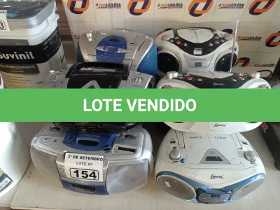 LOTE 154 - 10 APARELHOS DE SOM MARCAS E MODELOS DIVERSOS COM AVARIAS. (NO ESTADO) ATENÇÃO! FAZER A VISITAÇÃO ANTES DE ARREMATAR, NÃO SABEMOS SE FUNCIONA. LEILÃO NÃO TEM GARANTIA E NEM DEVOLUÇÃO, SUJEITO A POSSÍVEIS AVARIAS VISÍVEIS/OCULTAS E/OU AUSÊNCIA DE COMPONENTES.