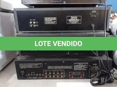 LOTE 081 - 01 AM/FM STÉREO TUNER, 02 CASSETE DECK E 01 COMPACT DISC PLAYER MARCAS E MODELOS DIVERSOS. (NO ESTADO) ATENÇÃO! FAZER A VISITAÇÃO ANTES DE ARREMATAR, NÃO SABEMOS SE FUNCIONA. LEILÃO NÃO TEM GARANTIA E NEM DEVOLUÇÃO, SUJEITO A POSSÍVEIS AVARIAS VISÍVEIS/OCULTAS E/OU AUSÊNCIA DE COMPONENTES.