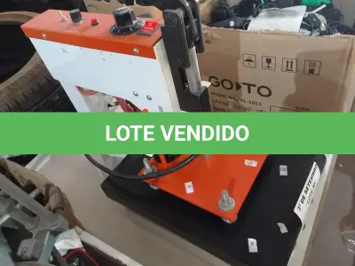 LOTE 064 - 01 PRENSA ELÉTRICA PARA TECIDO. (NO ESTADO) ATENÇÃO! FAZER A VISITAÇÃO ANTES DE ARREMATAR, NÃO SABEMOS SE FUNCIONA. LEILÃO NÃO TEM GARANTIA E NEM DEVOLUÇÃO, SUJEITO A POSSÍVEIS AVARIAS VISÍVEIS/OCULTAS E/OU AUSÊNCIA DE COMPONENTES.