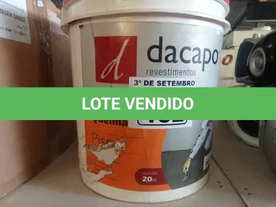 LOTE 152 - 01 BALDE DE CIMENTO QUEIMADO DACAPÓ 20KG. (NO ESTADO) ATENÇÃO! FAZER A VISITAÇÃO ANTES DE ARREMATAR, NÃO SABEMOS SE FUNCIONA. LEILÃO NÃO TEM GARANTIA E NEM DEVOLUÇÃO, SUJEITO A POSSÍVEIS AVARIAS VISÍVEIS/OCULTAS E/OU AUSÊNCIA DE COMPONENTES.