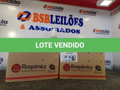 LOTE 076 - 02 CAIXAS COM BISNAGAS DE ÁLCOOL EM GEL 70% 90G, COM 30 UNIDADES CADA. (NO ESTADO) ATENÇÃO! FAZER A VISITAÇÃO ANTES DE ARREMATAR, NÃO SABEMOS SE FUNCIONA. LEILÃO NÃO TEM GARANTIA E NEM DEVOLUÇÃO, SUJEITO A POSSÍVEIS AVARIAS VISÍVEIS/OCULTAS E/OU AUSÊNCIA DE COMPONENTES.