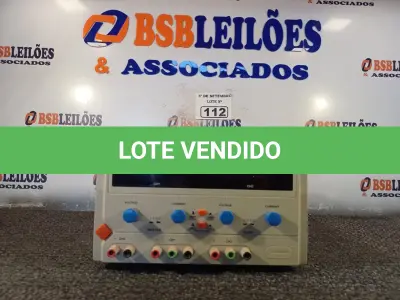 LOTE 112 - 01 FONTE DE BANCADA MINIPA. (NO ESTADO) ATENÇÃO! FAZER A VISITAÇÃO ANTES DE ARREMATAR, NÃO SABEMOS SE FUNCIONA. LEILÃO NÃO TEM GARANTIA E NEM DEVOLUÇÃO, SUJEITO A POSSÍVEIS AVARIAS VISÍVEIS/OCULTAS E/OU AUSÊNCIA DE COMPONENTES.