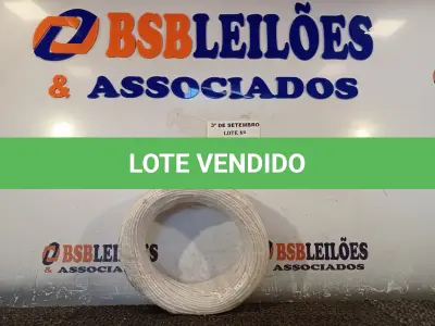 LOTE 140 - 01 ROLO DE CABO FLEXÍVEL 100M, 2,5MM NA COR VERDE. (NO ESTADO) ATENÇÃO! FAZER A VISITAÇÃO ANTES DE ARREMATAR, NÃO SABEMOS SE FUNCIONA. LEILÃO NÃO TEM GARANTIA E NEM DEVOLUÇÃO, SUJEITO A POSSÍVEIS AVARIAS VISÍVEIS/OCULTAS E/OU AUSÊNCIA DE COMPONENTES.