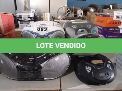 LOTE 083 - 10 APARELHOS DE SOM MARCAS E MODELOS DIVERSOS COM AVARIAS. (NO ESTADO) ATENÇÃO! FAZER A VISITAÇÃO ANTES DE ARREMATAR, NÃO SABEMOS SE FUNCIONA. LEILÃO NÃO TEM GARANTIA E NEM DEVOLUÇÃO, SUJEITO A POSSÍVEIS AVARIAS VISÍVEIS/OCULTAS E/OU AUSÊNCIA DE COMPONENTES.