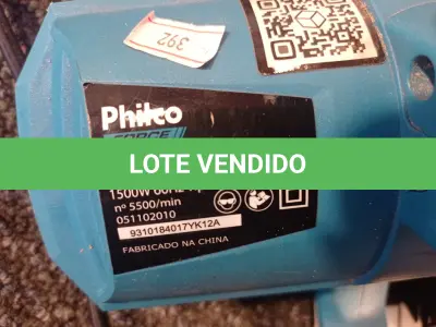 LOTE 009 - 01 SERRA CIRCULAR MARCA PHILCO 1500W 220V. (NO ESTADO) ATENÇÃO! FAZER A VISITAÇÃO ANTES DE ARREMATAR, NÃO SABEMOS SE FUNCIONA. LEILÃO NÃO TEM GARANTIA E NEM DEVOLUÇÃO, SUJEITO A POSSÍVEIS AVARIAS VISÍVEIS/OCULTAS E/OU AUSÊNCIA DE COMPONENTES.