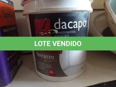 LOTE 181 - 01 BALDE DE CIMENTO QUEIMADO DACAPÓ 25KG. (NO ESTADO) ATENÇÃO! FAZER A VISITAÇÃO ANTES DE ARREMATAR, NÃO SABEMOS SE FUNCIONA. LEILÃO NÃO TEM GARANTIA E NEM DEVOLUÇÃO, SUJEITO A POSSÍVEIS AVARIAS VISÍVEIS/OCULTAS E/OU AUSÊNCIA DE COMPONENTES.