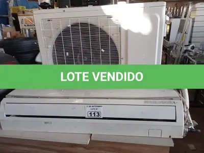 LOTE 113 - 01 CONDENSADORA MARCA PHILCO 2400BTU E 01 EVAPORADORA MARCA LG 24000BTU. (NO ESTADO) ATENÇÃO! FAZER A VISITAÇÃO ANTES DE ARREMATAR, NÃO SABEMOS SE FUNCIONA. LEILÃO NÃO TEM GARANTIA E NEM DEVOLUÇÃO, SUJEITO A POSSÍVEIS AVARIAS VISÍVEIS/OCULTAS E/OU AUSÊNCIA DE COMPONENTES.
