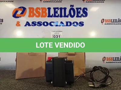 LOTE 031 - 02 AUTOTRANSFORMADORES DE 1200VA. (NO ESTADO) ATENÇÃO! FAZER A VISITAÇÃO ANTES DE ARREMATAR, NÃO SABEMOS SE FUNCIONA. LEILÃO NÃO TEM GARANTIA E NEM DEVOLUÇÃO, SUJEITO A POSSÍVEIS AVARIAS VISÍVEIS/OCULTAS E/OU AUSÊNCIA DE COMPONENTES.