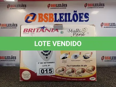 LOTE 015 - 01 PANIFICADORA MULTI PANE BRITÂNIA. (NO ESTADO) ATENÇÃO! FAZER A VISITAÇÃO ANTES DE ARREMATAR, NÃO SABEMOS SE FUNCIONA. LEILÃO NÃO TEM GARANTIA E NEM DEVOLUÇÃO, SUJEITO A POSSÍVEIS AVARIAS VISÍVEIS/OCULTAS E/OU AUSÊNCIA DE COMPONENTES.