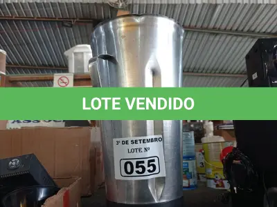 LOTE 055 - 01 LIQUIDIFICADOR INDUSTRIAL MARCA POLI. (NO ESTADO) ATENÇÃO! FAZER A VISITAÇÃO ANTES DE ARREMATAR, NÃO SABEMOS SE FUNCIONA. LEILÃO NÃO TEM GARANTIA E NEM DEVOLUÇÃO, SUJEITO A POSSÍVEIS AVARIAS VISÍVEIS/OCULTAS E/OU AUSÊNCIA DE COMPONENTES.