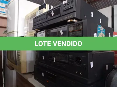 LOTE 081 - 01 AM/FM STÉREO TUNER, 02 CASSETE DECK E 01 COMPACT DISC PLAYER MARCAS E MODELOS DIVERSOS. (NO ESTADO) ATENÇÃO! FAZER A VISITAÇÃO ANTES DE ARREMATAR, NÃO SABEMOS SE FUNCIONA. LEILÃO NÃO TEM GARANTIA E NEM DEVOLUÇÃO, SUJEITO A POSSÍVEIS AVARIAS VISÍVEIS/OCULTAS E/OU AUSÊNCIA DE COMPONENTES.