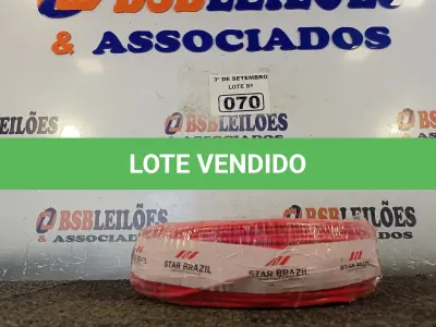 LOTE 070 - 01 ROLO DE CABO FLEXÍVEL 100M, 4MM NA COR VERMELHA. (NO ESTADO) ATENÇÃO! FAZER A VISITAÇÃO ANTES DE ARREMATAR, NÃO SABEMOS SE FUNCIONA. LEILÃO NÃO TEM GARANTIA E NEM DEVOLUÇÃO, SUJEITO A POSSÍVEIS AVARIAS VISÍVEIS/OCULTAS E/OU AUSÊNCIA DE COMPONENTES.