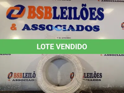 LOTE 020 - 01 ROLO DE CABO FLEXÍVEL 100M, 4MM NA COR BRANCA. (NO ESTADO) ATENÇÃO! FAZER A VISITAÇÃO ANTES DE ARREMATAR, NÃO SABEMOS SE FUNCIONA. LEILÃO NÃO TEM GARANTIA E NEM DEVOLUÇÃO, SUJEITO A POSSÍVEIS AVARIAS VISÍVEIS/OCULTAS E/OU AUSÊNCIA DE COMPONENTES.