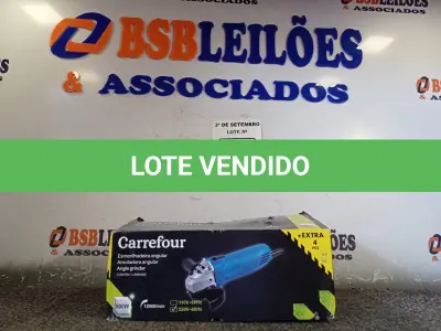 LOTE 379 - 01 ESMERILHADEIRA ANGULAR 500W 220V. (NO ESTADO) ATENÇÃO! FAZER A VISITAÇÃO ANTES DE ARREMATAR, NÃO SABEMOS SE FUNCIONA. LEILÃO NÃO TEM GARANTIA E NEM DEVOLUÇÃO, SUJEITO A POSSÍVEIS AVARIAS VISÍVEIS/OCULTAS E/OU AUSÊNCIA DE COMPONENTES.
