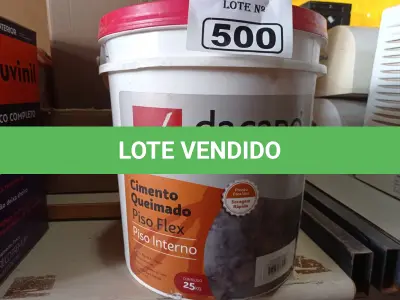 LOTE 500 - 01 BALDE DE CIMENTO QUEIMADO DACAPÓ 25KG. (NO ESTADO) ATENÇÃO! FAZER A VISITAÇÃO ANTES DE ARREMATAR, NÃO SABEMOS SE FUNCIONA. LEILÃO NÃO TEM GARANTIA E NEM DEVOLUÇÃO, SUJEITO A POSSÍVEIS AVARIAS VISÍVEIS/OCULTAS E/OU AUSÊNCIA DE COMPONENTES.