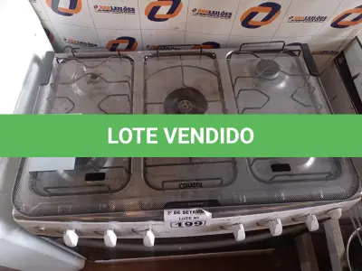 LOTE 199 - 01 FOGÃO A GÁS 05 BOCAS COM AVARIAS. (NO ESTADO) ATENÇÃO! FAZER A VISITAÇÃO ANTES DE ARREMATAR, NÃO SABEMOS SE FUNCIONA. LEILÃO NÃO TEM GARANTIA E NEM DEVOLUÇÃO, SUJEITO A POSSÍVEIS AVARIAS VISÍVEIS/OCULTAS E/OU AUSÊNCIA DE COMPONENTES.