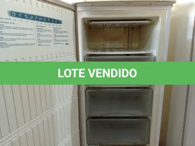 LOTE 307 - 01 FREEZER VERTICAL 220V. (NO ESTADO) ATENÇÃO! FAZER A VISITAÇÃO ANTES DE ARREMATAR, NÃO SABEMOS SE FUNCIONA. LEILÃO NÃO TEM GARANTIA E NEM DEVOLUÇÃO, SUJEITO A POSSÍVEIS AVARIAS VISÍVEIS/OCULTAS E/OU AUSÊNCIA DE COMPONENTES.